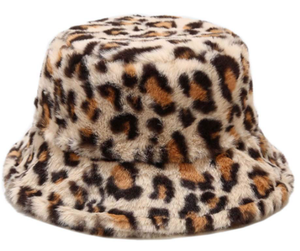Fashion Trendy Hot Sale Wholesale Printed Leopard Bucket <b>Cap</b> Plush Furry Winter Hat for <b>Women</b> Lady Outdoor Fashion Warm Dress - Product Image 6