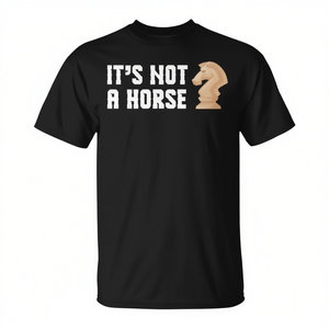 Camiseta It's Not A Horse Chess Player, color negro, unisex, talla para adultos - Product Image 2