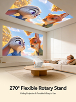 Proyector Portátil Pico LED 4K 2026 con Corrección Trapezoidal Automática, Android 12, Sonido HIFI ESTÉREO, WiFi 5G, Enfoque Eléctrico, Tiro Corto - para Estudiantes