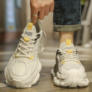 Zapatillas de Hombre con Cordones, Transpirables, Casuales, de Suela Gruesa, Ligeras, de Lujo, a la Moda, para el Campus, Combinables con Todo, para Jóvenes - Product Image 4
