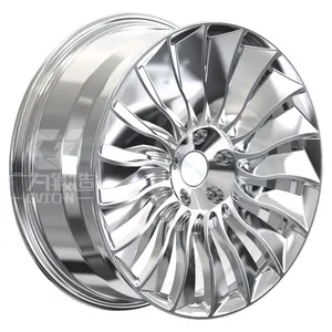 Hot Sale Brushed multi spoke Best Quality Customized 1 Piece 18 19 20 21 22 24 Inch Forged Wheels
