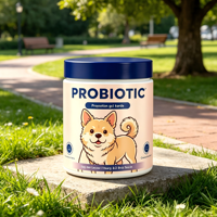 Friandises Probiotiques pour Chiens Marque Blanche OEM, Emballage Personnalisé en Pot, Supplément de Soutien Digestif Soulageant la Diarrhée pour Chiens de Petite à Grande Taille