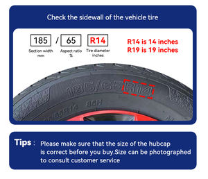 Suministros Automotrices Decoración para Ruedas de Coche <span class=keywords><strong>Tapacubos</strong></span> Coloridos Universales de 12-16 Pulgadas - Product Image 6