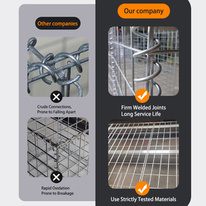 Fabrika Fiyatı Galvanizli Çelik Tel Örgü Kaynaklı Gabion Sepet Korozyona Dayanıklı Bahçe Çiti Taş Duvar Kafesi Özel Boyutlarda Kesim - Product Image 4