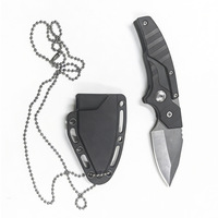 Couteau de poche pliant EDC personnalisé et portable, mini-outil utilitaire compact pour le quotidien, équipement de porte-clés d'extérieur