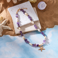 YEHHY – Colliers pendentifs géométriques tendance pour femmes, ras-de-cou en pierres irrégulières colorées, bijoux pour fêtes estivales à la plage