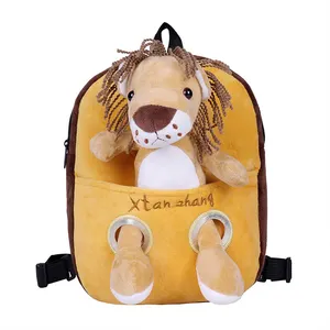 3D sevimli karikatür orman orman hayvan pelüş çanta okul çantaları moda çocuk kore tipi sırt çantası anaokulu çocuk bebek sırt çantası