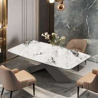 Intérieur Extérieur Mur Hôtels Salons Mobilier de restaurant Table de salle à manger contemporaine à base octogonale en stratifié