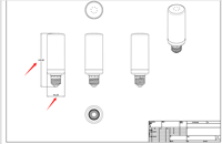 Ampoule LED T46 en forme de maïs, design spécial anti-éblouissement, T38 T35 T30 E27 E26 E11 E14, dimmable, en céramique, sans scintillement, anti-éblouissement