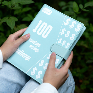 Carnet de notes avec couverture en cuir pour 100 jours, planificateur personnel d'épargne pour le suivi quotidien du budget et des objectifs d'épargne - Product Image 2