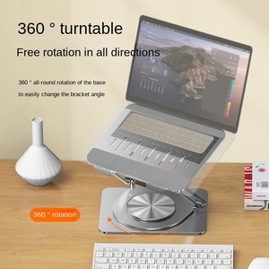 L147 360 độ máy tính để bàn xoay máy tính xách tay làm mát khung di động và chiều cao có thể điều chỉnh kim loại máy tính xách tay đứng thiết kế mới - Product Image 4