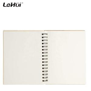 Lehuipp Produk 4.5X5.8 Inci 20 Lembar Buku Kosong Spiral Notebook Penutup Kayu Polos Tidak Bergaris Jurnal Perjalanan - Product Image 5