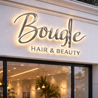 Prix d'usine, enseigne murale personnalisée avec logo 3D, enseigne de magasin personnalisée avec logo LED, lettres lumineuses 3D, enseigne extérieure pour entreprise