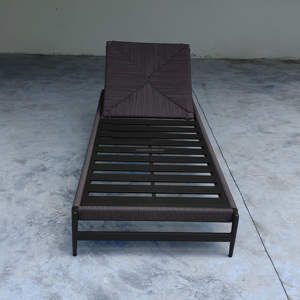 سرير شمسي من الألومنيوم للاستخدام الخارجي، مقاوم للماء، سرير نهاري للفنادق والشواطئ وحمامات السباحة، كرسي استلقاء مزدوج - Product Image 5