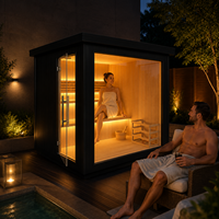 Ruang Sauna Kayu Inframerah Ukuran Kustom OEM untuk Spa Rumah Tangga, Salon, dan Berbagai Penggunaan Komersial Luas