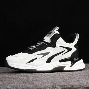 Chaussures de course et de tennis en mesh avec logo personnalisé, respirantes, de bonne qualité, chaussures de marche épaisses pour hommes - Product Image 2