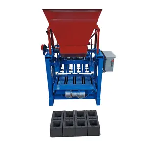 Factory 4-35 cement brick making machine, production 400-150-200 three-hole medium and small hole hollow brick block machine