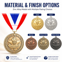 Médailles personnalisées en métal moulé sous pression, double face, or, argent, bronze, avec logo, pour événements sportifs, avec ruban, vente en gros