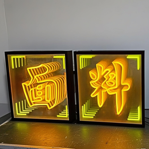 Luz de neón de vidrio templado Infinite Mirror Abyss Letter LED Electronic Sign - Product Image 3
