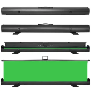 Fondo portátil de pantalla verde con soporte, Panel de fondo croma plegable para fotografía en directo