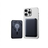 Batterie externe magnétique sans fil en métal 10000mAh, charge rapide sans fil 15W + charge rapide PD 20W, batterie portable pour iPhone