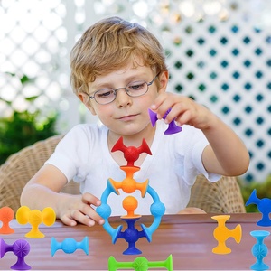Ventouses en caoutchouc ventouses assemblées drôle Silicone bloc modèle Construction jouets ventouse ventouse éducatif bloc de construction jouet - Product Image 6