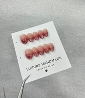 Vente en gros de faux ongles en acrylique peints à la main, design personnalisé, faits à la main pour les doigts