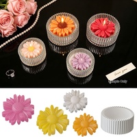 Moule en silicone Early Riser à rayures rondes pour pot de rangement, porte-bougie, pot de fleurs, décoration marguerite DIY, moule à bougie, récipient décoratif