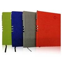 Carnet personnalisé OEM A5 de journal planificateur rechargeable couverture tissu papier relié en cuir à couverture rigide minimum bas