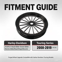 Jante de moto en aluminium forgé sur mesure VIMAS LG66 19-32 pouces pour roue avant, finition anodisée, compatible avec les modèles Davidson Touring 2008-2019