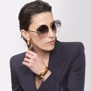 Gafas de Sol Extra Grandes a la Moda Hechas a Medida para Mujer, Estilo Ojo de Gato, Montura Cuadrada con Cabeza de Leopardo, Protección UV400, Estilo Instagram - Product Image 2