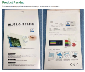 Protection d'écran anti-reflets 2.5D <span class=keywords><strong>en</strong></span> PET pour ordinateur portable, bloquant la lumière bleue, avec <span class=keywords><strong>filtre</strong></span> anti-lumière bleue et kit d'installation facile - Product Image 6