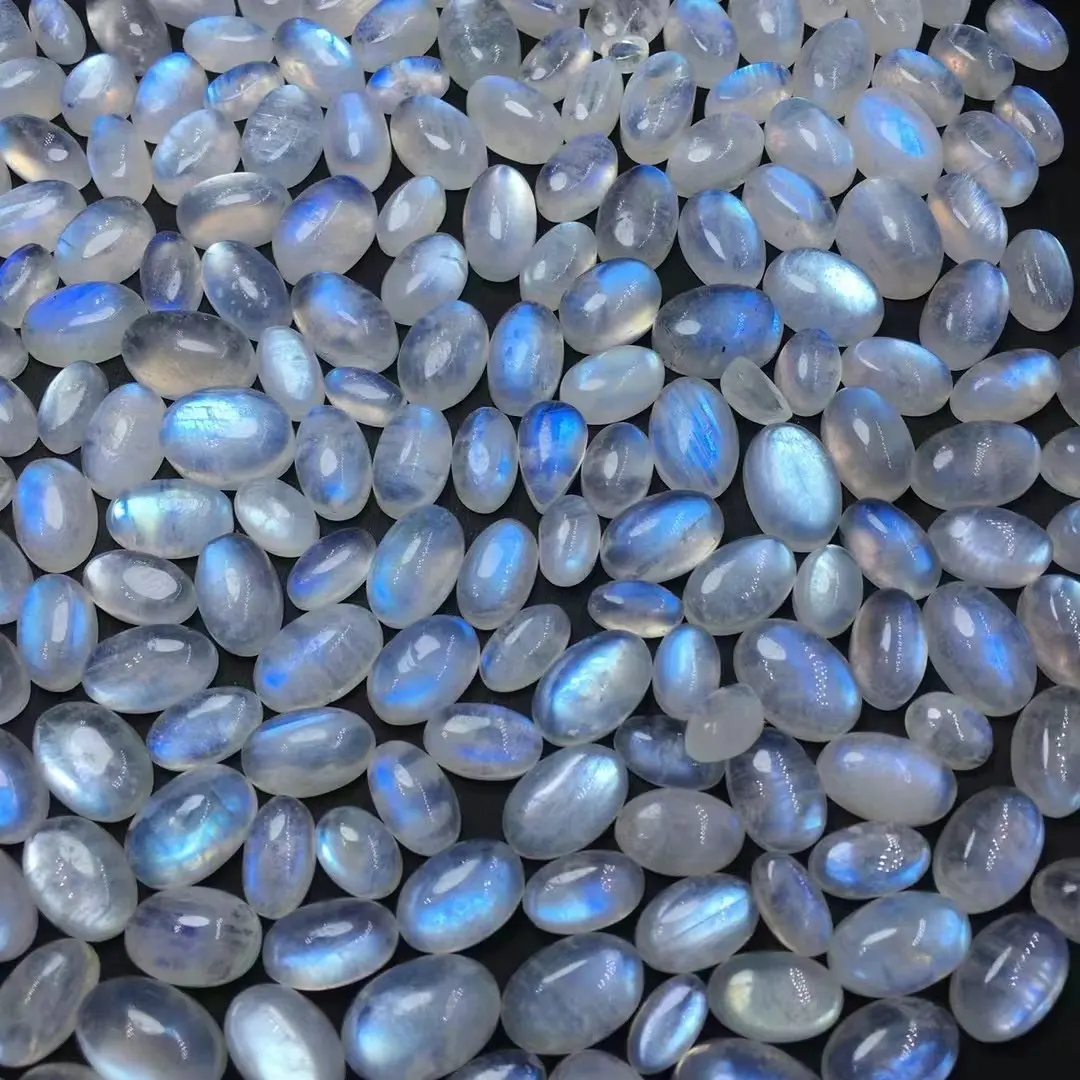 High Quality Hot selling Wholesale Blue Moonstone Good Flash Cabs for Rings