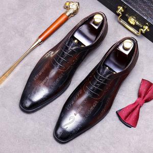 Zapatos de Vestir para Hombre de Buena Calidad, con Punta Puntiaguda, Casuales, para Fiesta, de Cuero Genuino, Estilo Vintage, para Boda, Otoño, Impermeables - Product Image 5