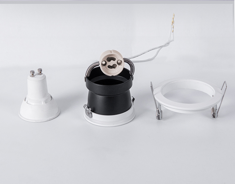 Round Anti Glare Downlights Mr16 Housing Pure Aluminium 50000 Life Span