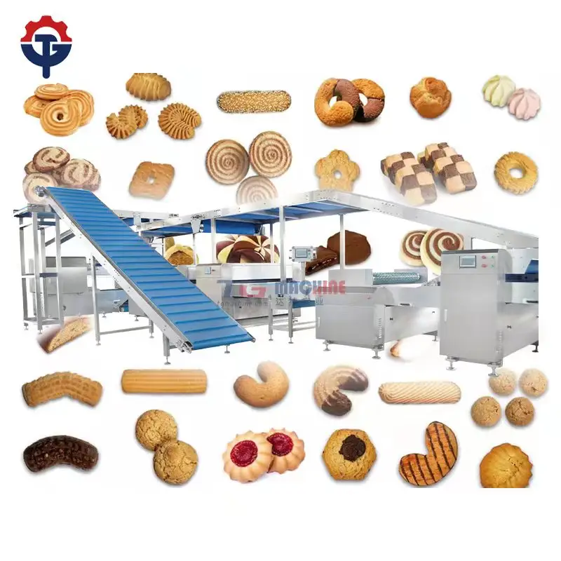 TG endüstriyel bisküvi yapma makinesi/bisküvi üretim hattı