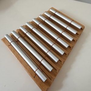 Carillon à main 8 tons avec maillet, <span class=keywords><strong>instrument</strong></span> <span class=keywords><strong>de</strong></span> <span class=keywords><strong>musique</strong></span> à percussion en tubes métalliques pour la méditation et la sonothérapie - Product Image 5
