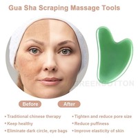 Planche de massage Gua Sha en jade naturel avec logo personnalisé, outil de massage facial en quartz en forme de cœur