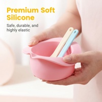 Recharge de bol en silicone réutilisable pour cire avec spatule à cire, logo personnalisé, épilation, vente en gros
