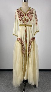 Robe de fête musulmane pour femmes, ensemble deux pièces, broderie diamant, abaya de luxe, <span class=keywords><strong>caftan</strong></span>, robe élégante avec ceinture, abaya - Product Image 2