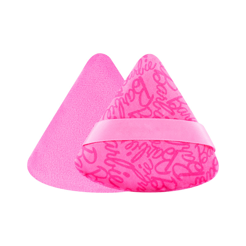 Bouffée de maquillage triangulaire imprimée