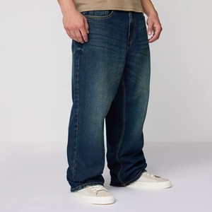 Jeans pour hommes personnalisés, style hiver, coupe large, imprimés Hip Hop, délavés, ODM, 100% Coton, respirants, taille mi-haute, coupe ample - Product Image 6