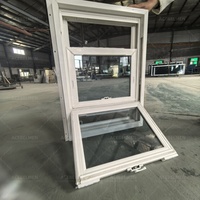 Venta al por mayor de la venta caliente de doble acristalamiento de diseño de China Upvc doble colgado ventanas de vinilo