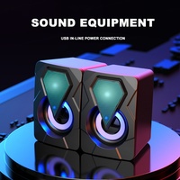 Altavoces USB 2.0 LeerFei para Laptop Gaming, con Luces LED RGB, Audio Bidireccional, Crossover, Resistentes al Agua IPX-3, Sonido Estéreo de 5-10W