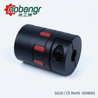 Accouplement à mâchoires courbées en alliage d'aluminium, insert rouge, pince araignée, jeu nul, fonctionnement fluide pour machine CNC, moteur pas à pas, servomoteur