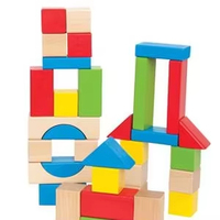 Blocs de construction en bois colorés unisexes 50 pièces et train d'apprentissage ABC, jouet éducatif à empiler pour les enfants de 5 à 7 ans