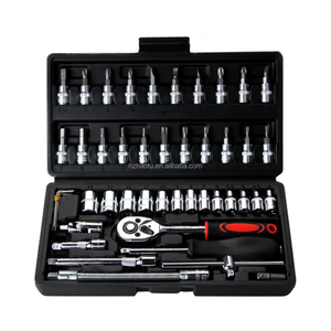 Set di chiavi a <span class=keywords><strong>bussola</strong></span> 46pcs per strumenti di riparazione auto domestiche con scatola di plastica - Product Image 2
