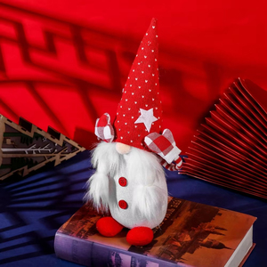 Bonnet de Noël tricoté à la machine, motif Père Noël sans visage, gnome cache-yeux, écologique, décor musical de dessin animé pour la maison, Nouvel An - Product Image 4
