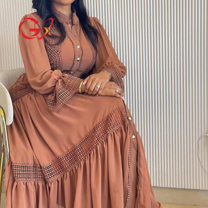 <span class=keywords><strong>Abito</strong></span> lungo da donna GX6114 di lusso, elegante e sexy, <span class=keywords><strong>con</strong></span> maniche lunghe, inserti <span class=keywords><strong>in</strong></span> <span class=keywords><strong>pizzo</strong></span> e cintura, perfetto per feste. - Product Image 1