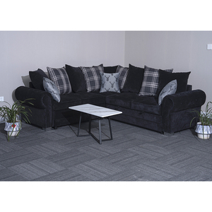 Verona lớn 2c2 chồn Vòng cánh tay vải góc sofa với Chrome chân và phân tán trở lại - Product Image 6